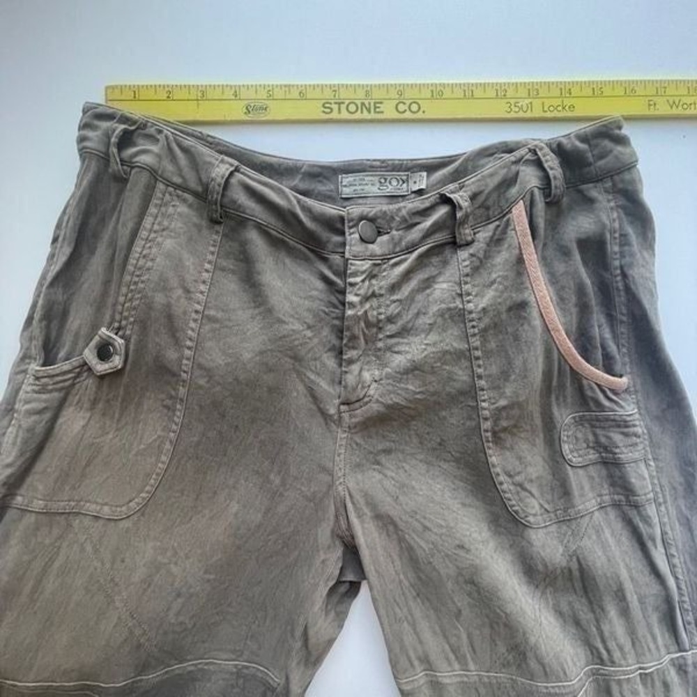 Go by‎ Go Silk Washable Silk Tan Pants, Size 8 - Picture 11 of 12